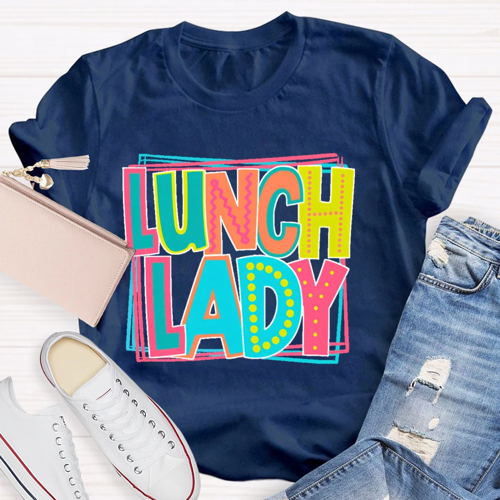 Lunch Lady Colorful Box T-shirt