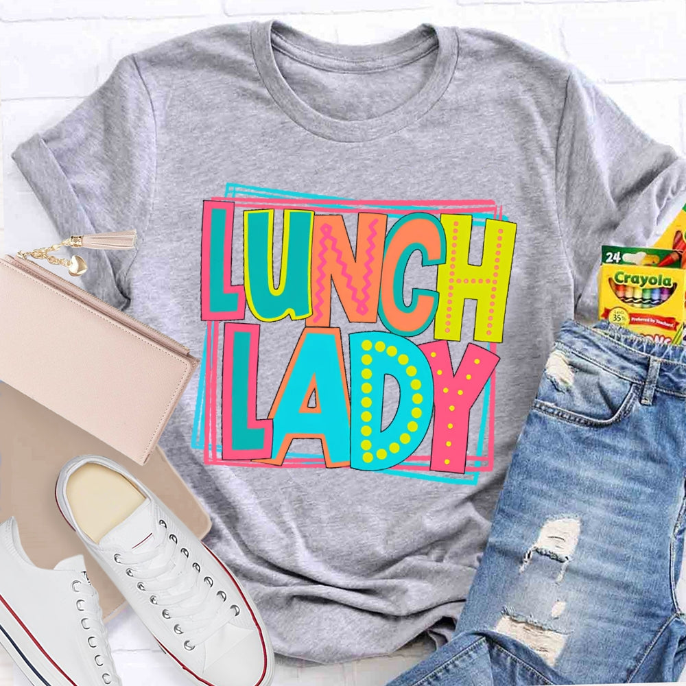 Lunch Lady Colorful Box T-shirt