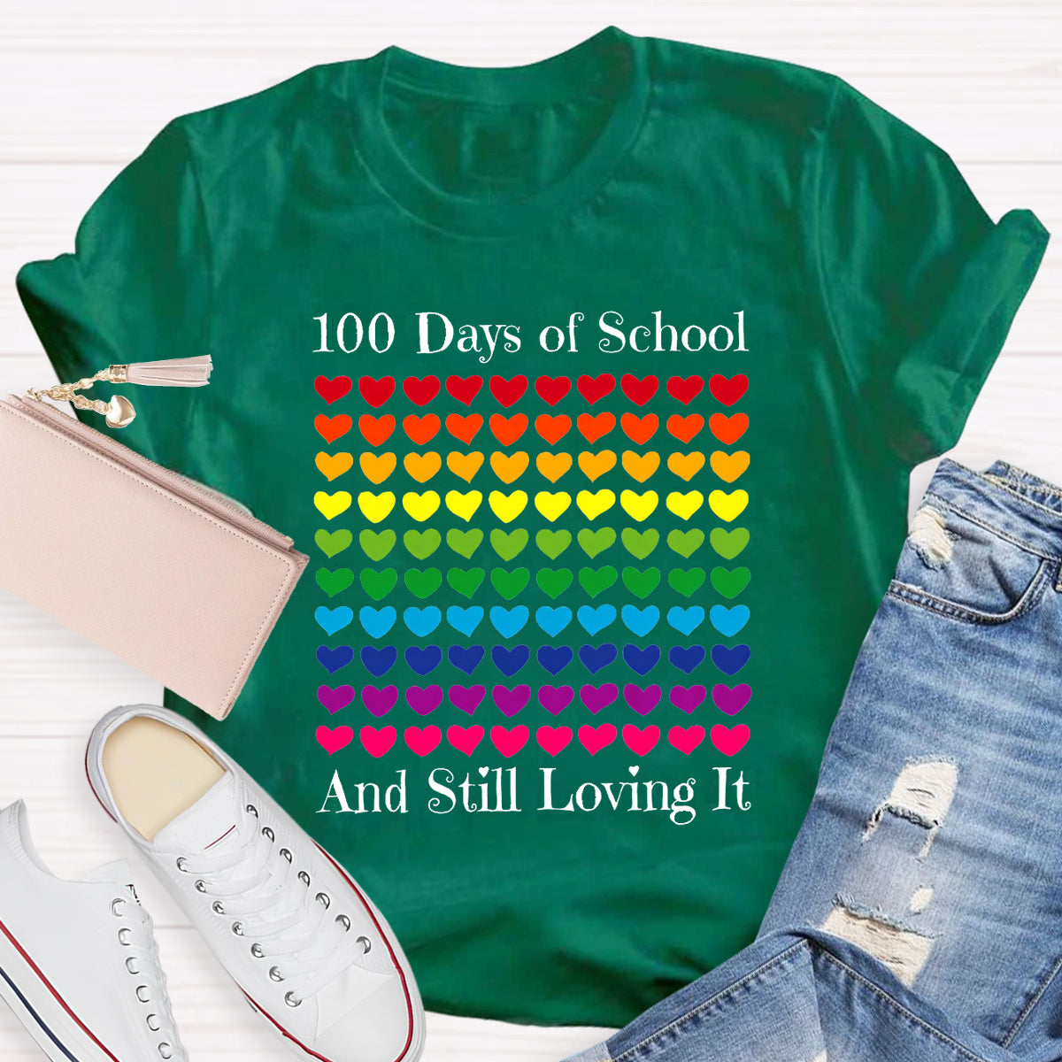 100 Days Of School And Still Loving It Teacher T-Shirt