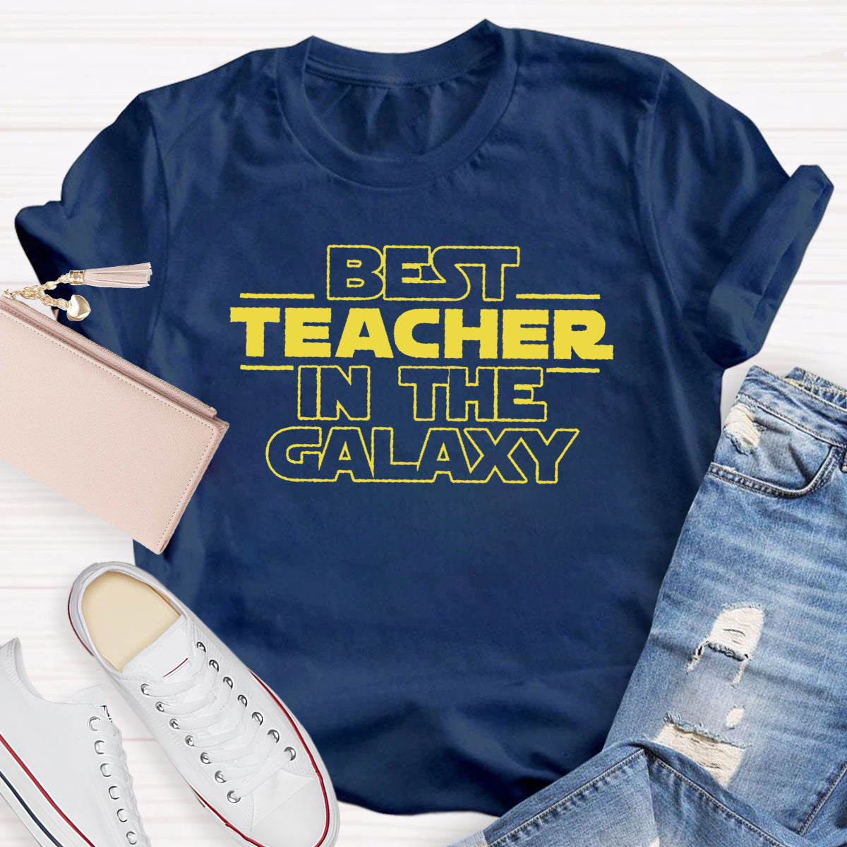 Best Teacher In The Galaxy Star Wars Themed T-Shirt
