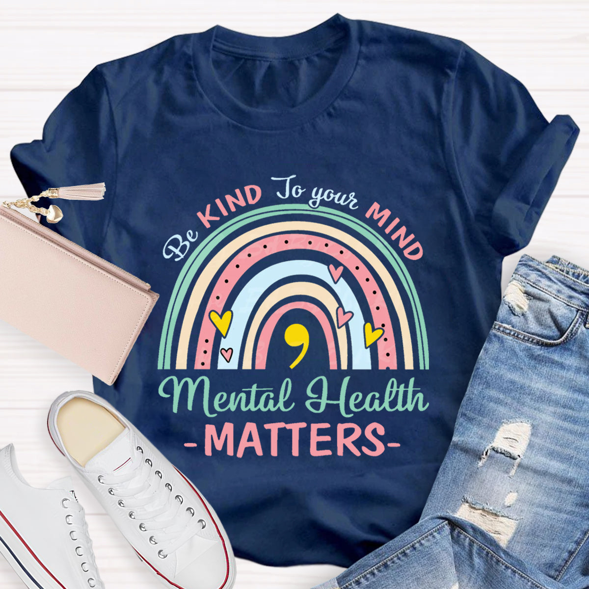 Be Kind To Your Mind Mental Health Matters Positive Quote T-Shirt