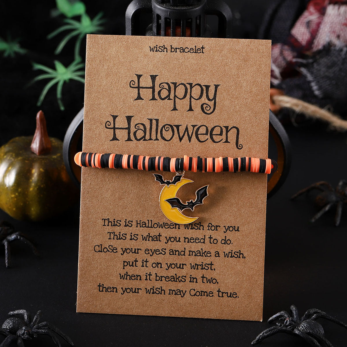 Ghostly Pumpkin Skull Charm Bracelet