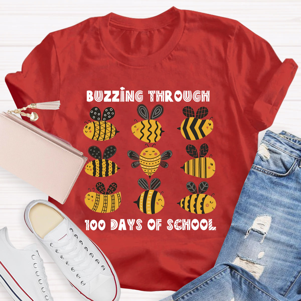 Buzzing Through 100 Days Of School T-Shirt
