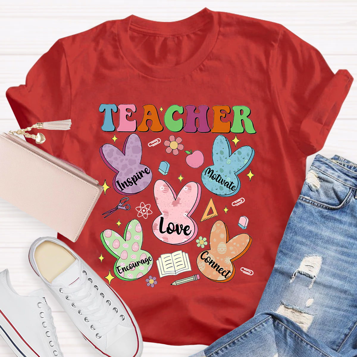Easter Teacher Love Encourage T-Shirt