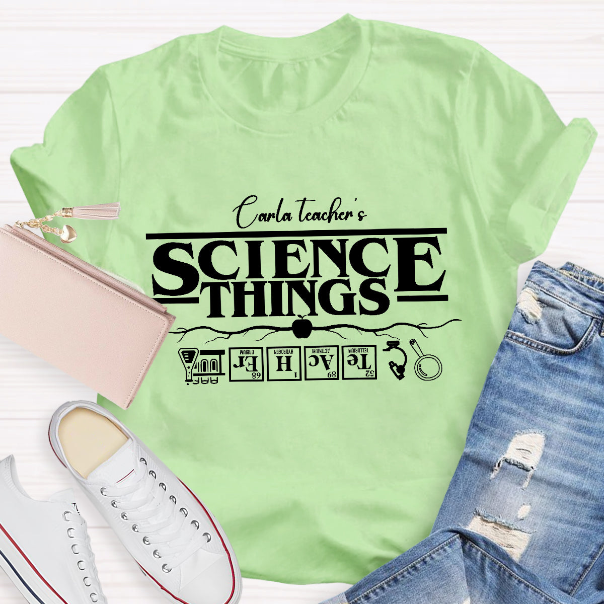 Personalized Name Teacher 's Science Things T-Shirt