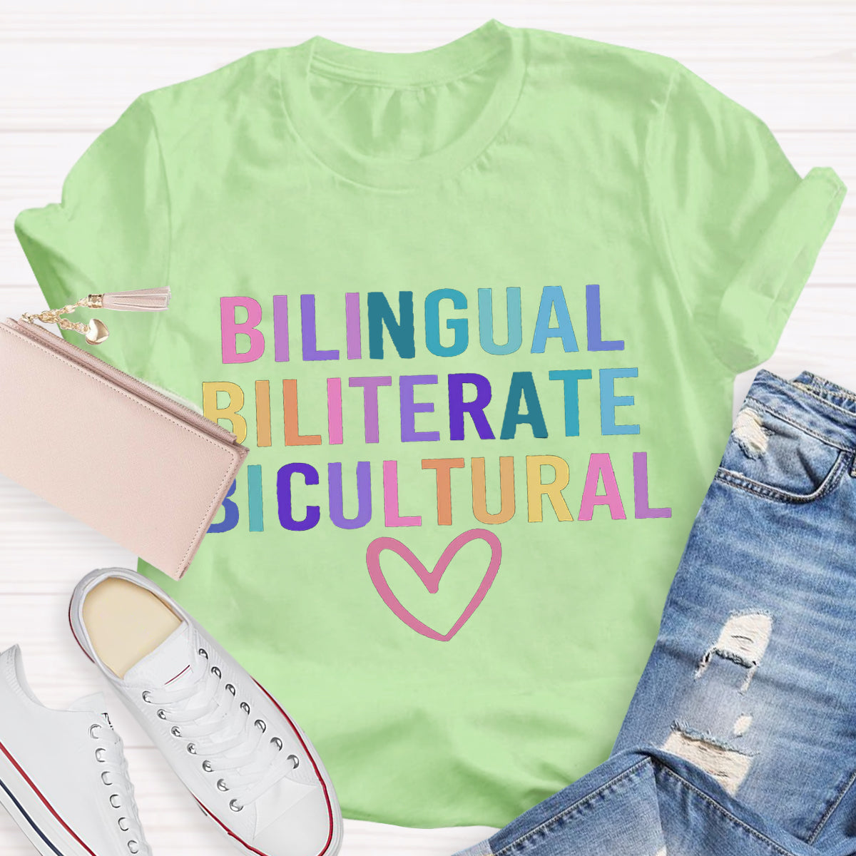 Bilingual Biliterate Bicultural Teacher T-Shirt
