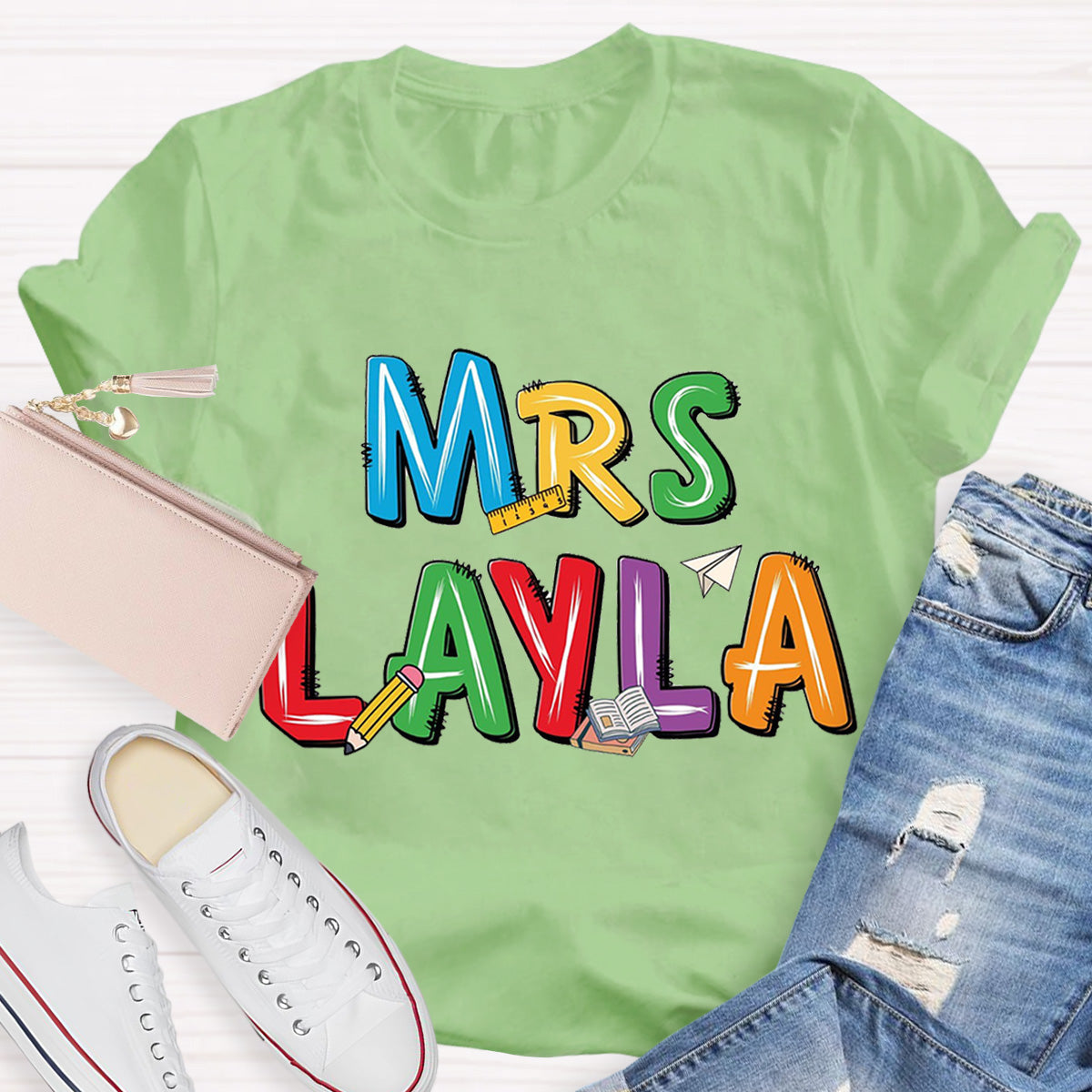 Personalized Your Name Teacher T-Shirt