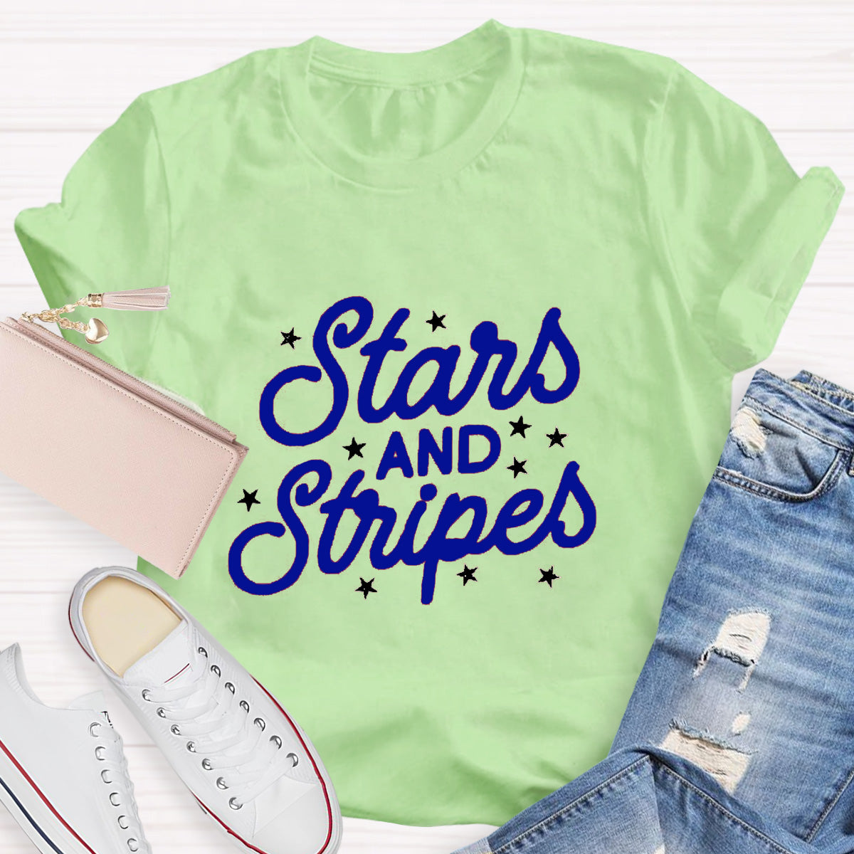Stars And Stripes Teacher T-Shirt