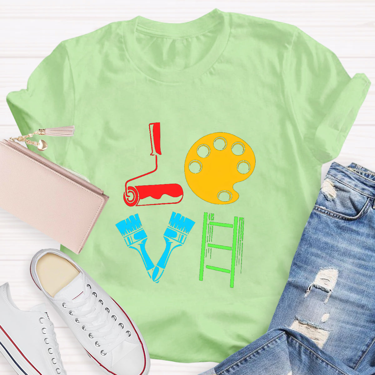 I Love Art Teacher T-Shirt