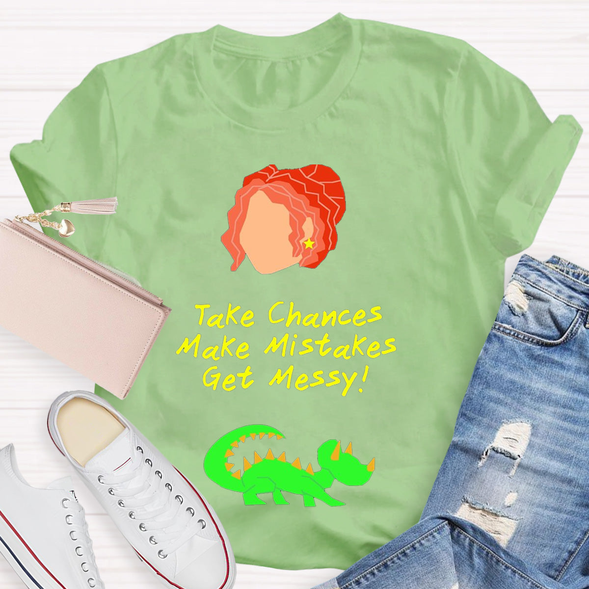 Take Chances Make Mistakes School Bus Teacher T-Shirt