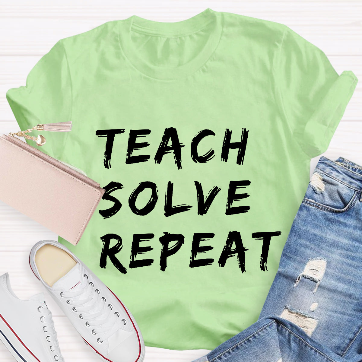 Teach Solve Repeat Teacher T-Shirt
