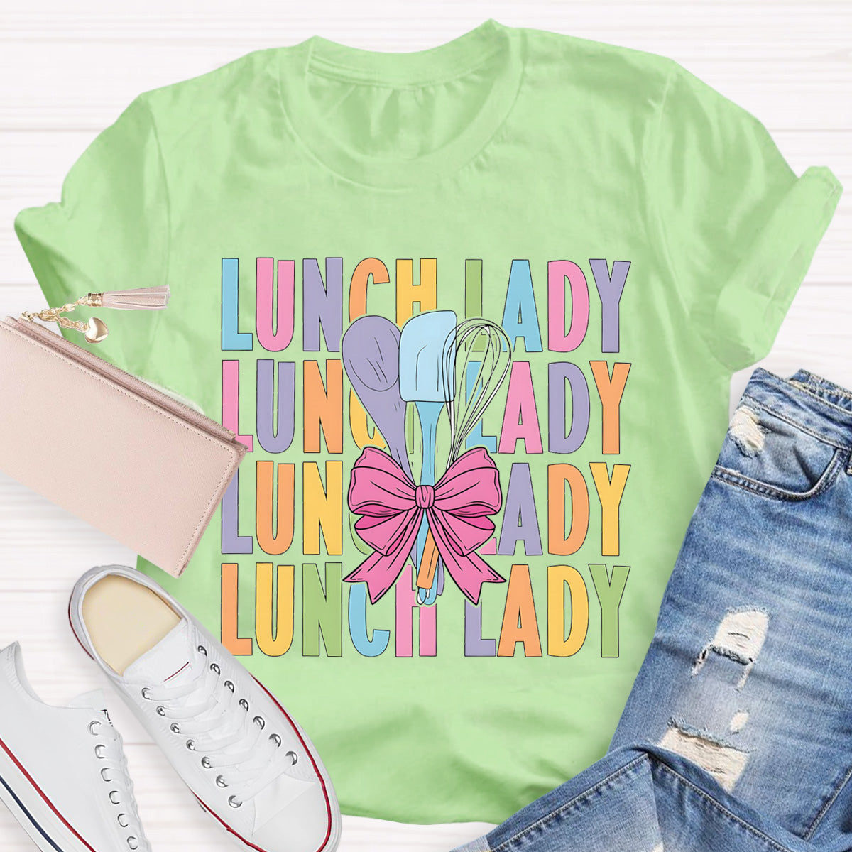 Beautiful Bow Lunch Lady T-Shirt