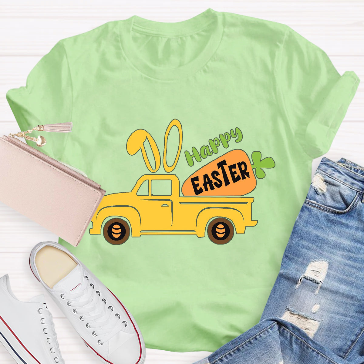 Happy Easter Vintage Truck T-Shirt