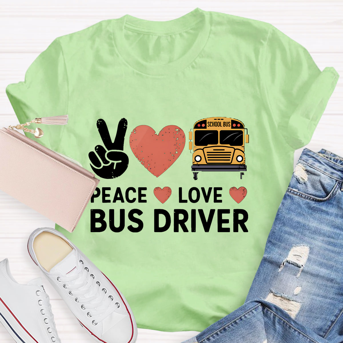 Peace Love Bus Driver T-Shirt