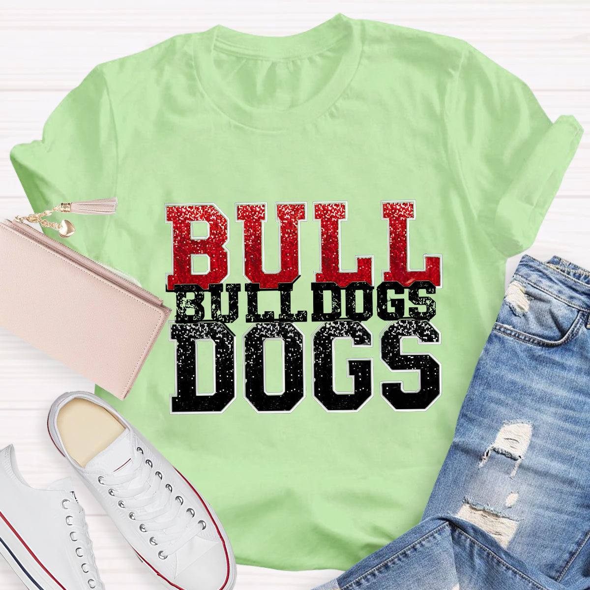 Personalized Mascot Bulldogs Teacher T-Shirt