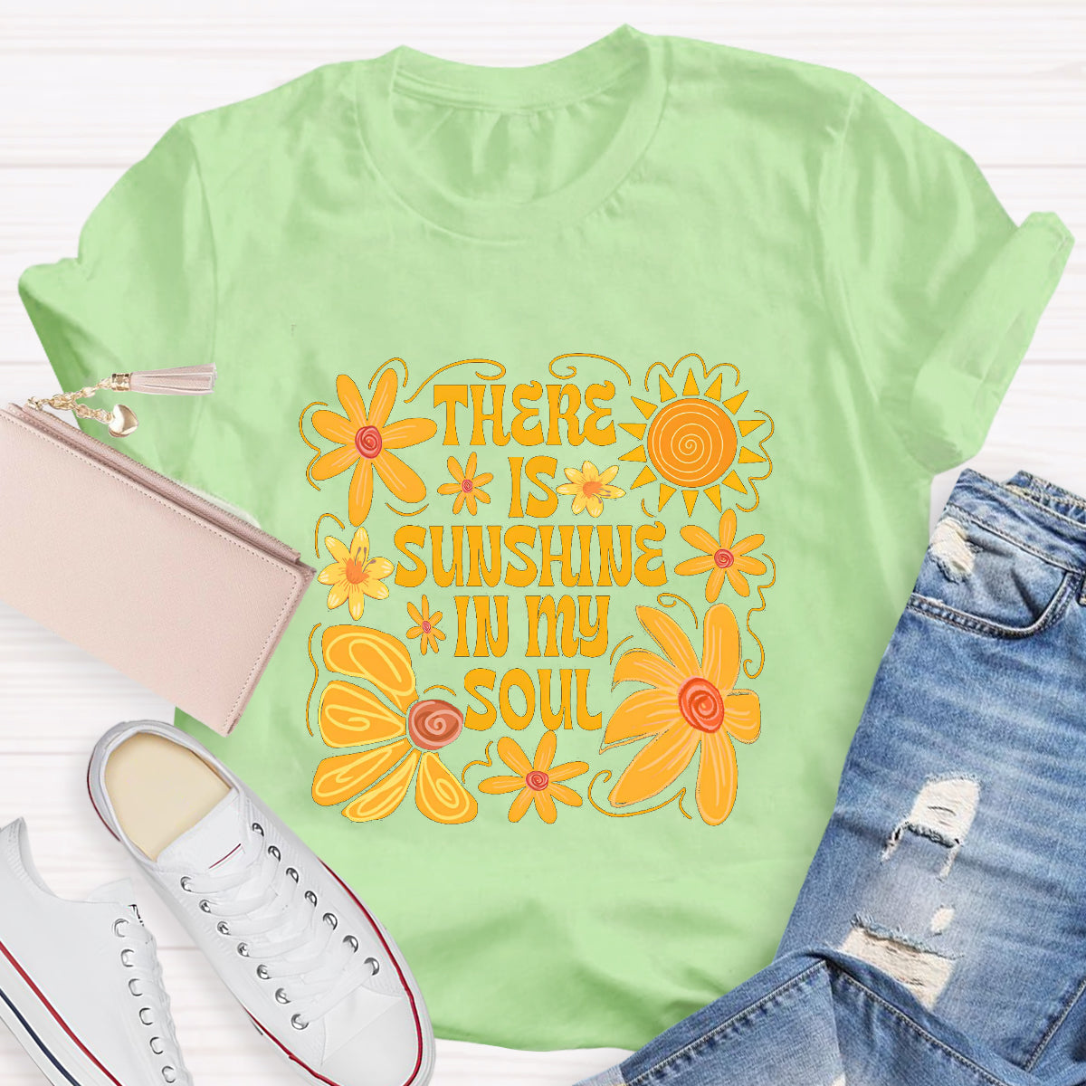 There Is Sunshine In My Soul Floral T-Shirt