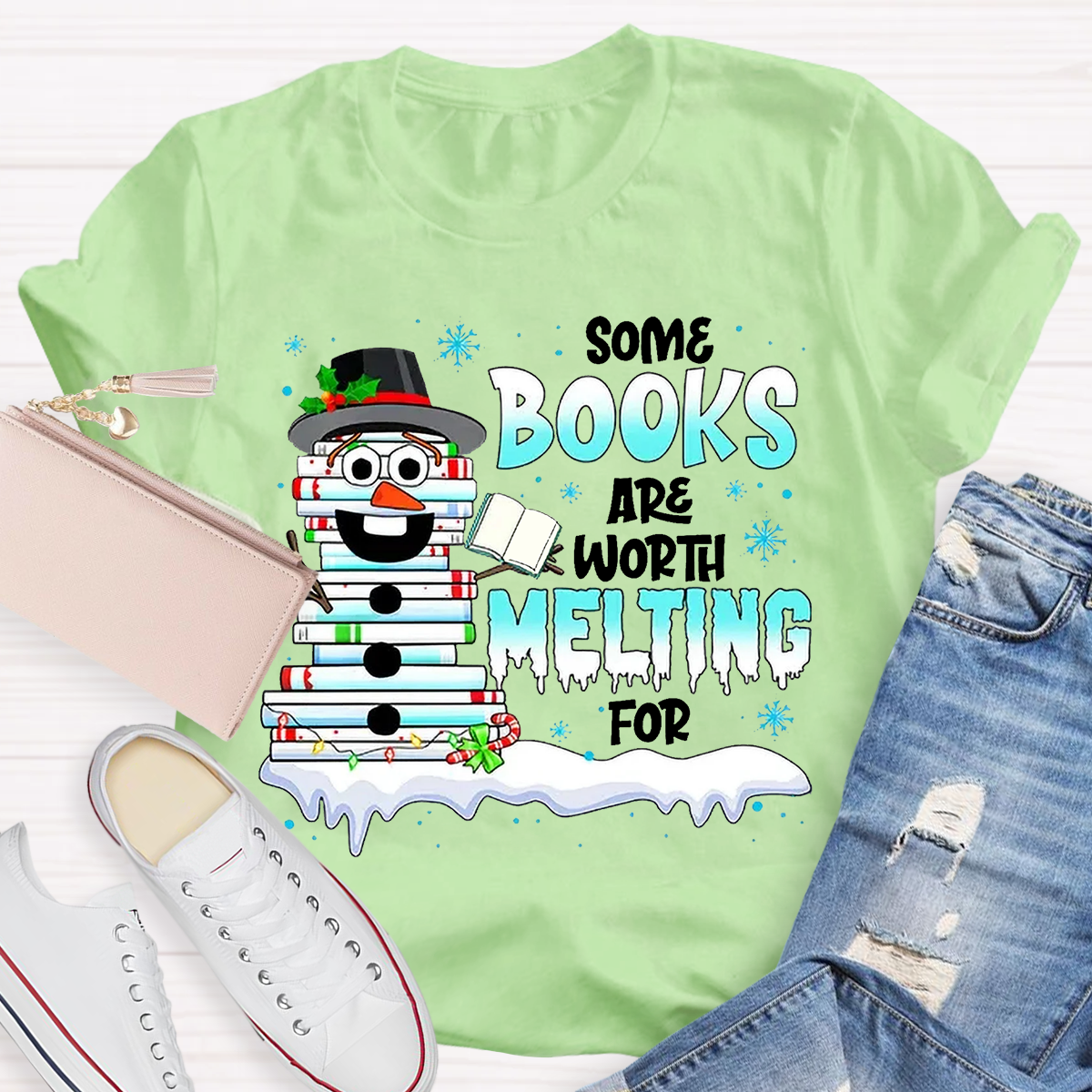 Some Books Are Worth Melting For Teacher T-Shirt