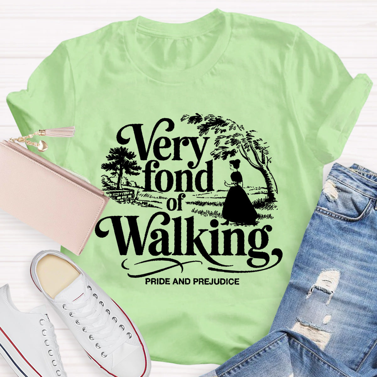 Very Fond Of Walking Teacher T-Shirt
