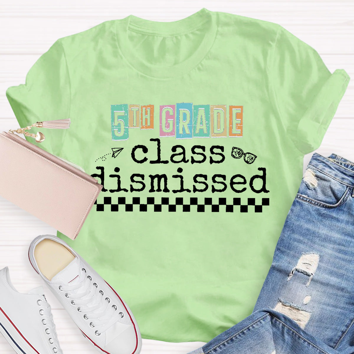 Personalized Grade Class Dismissed Teacher T-Shirt