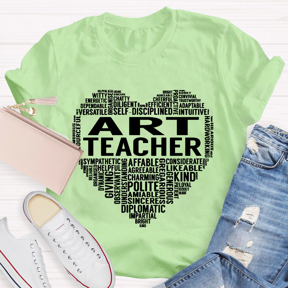 Art Teacher Defination Heart T-Shirt