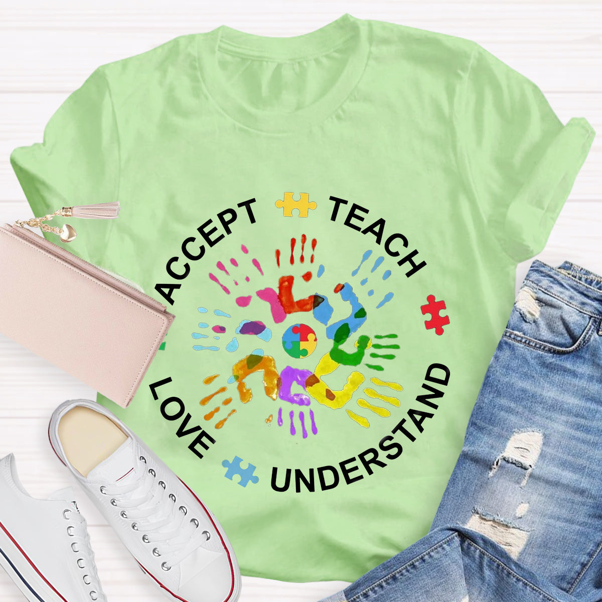 Teach Love Understand And Accept Teacher T-Shirt