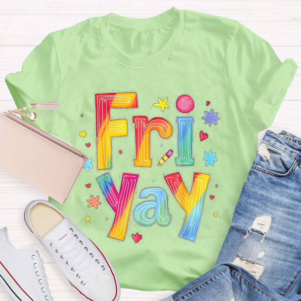 Personalize Day Fri Yay Teacher T-Shirt