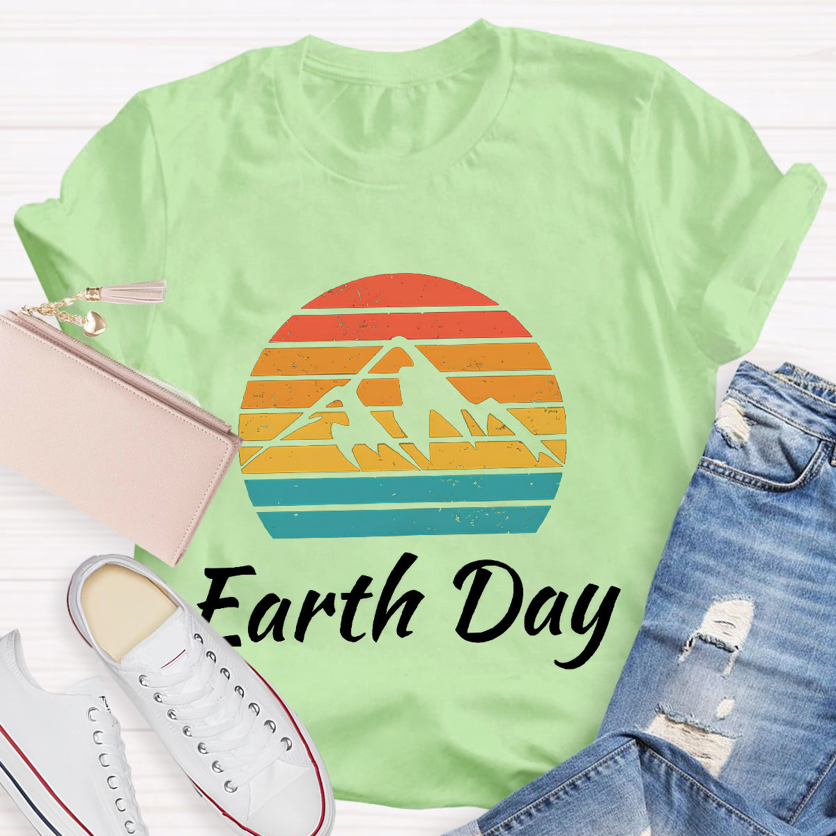 Earth Day Retro Prints T-Shirt