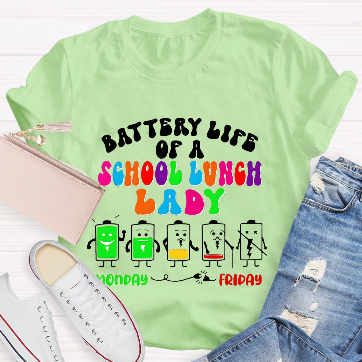School Lunch Lady Monday To Friday T-Shirt