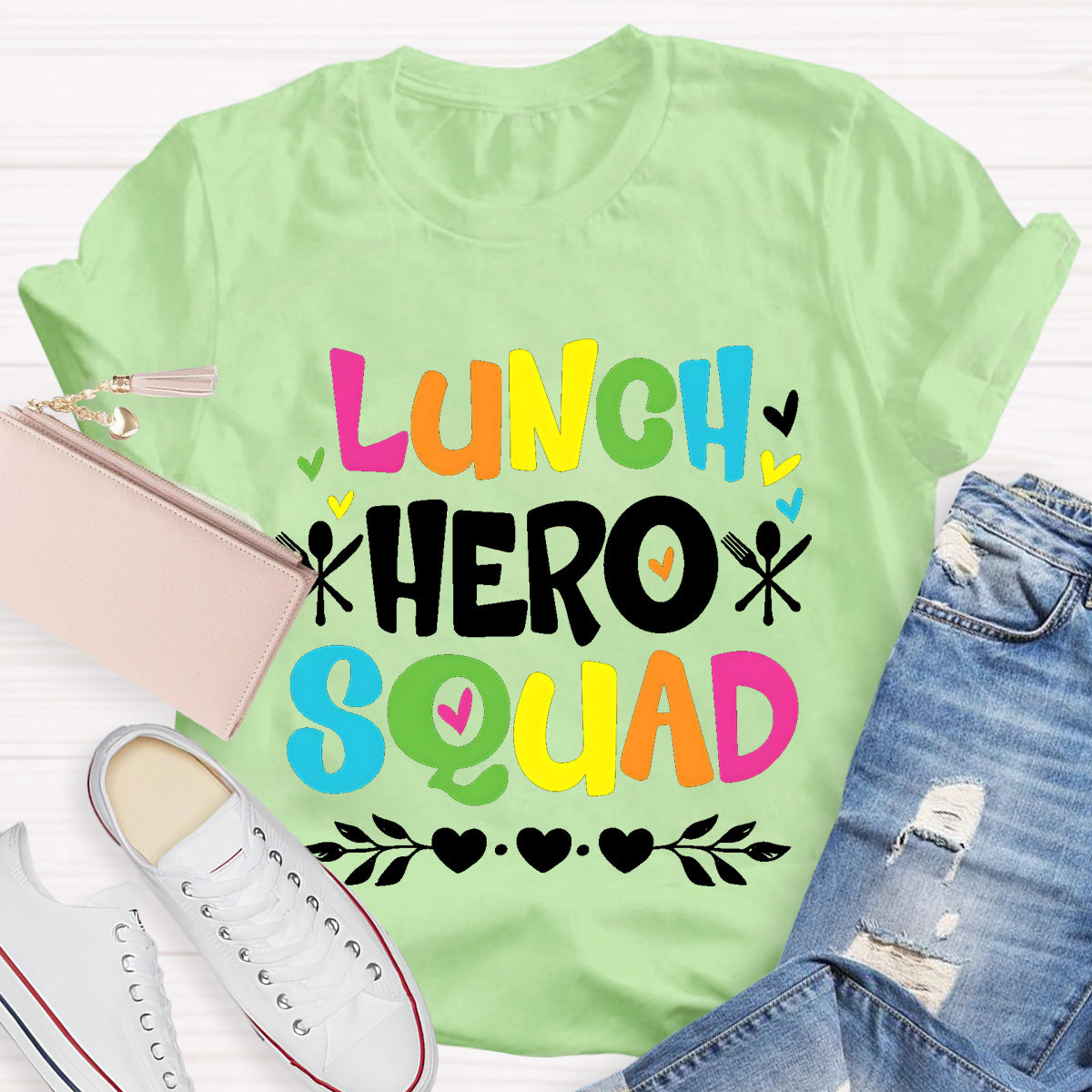 Lunch Hero Squad Teacher T-Shirt
