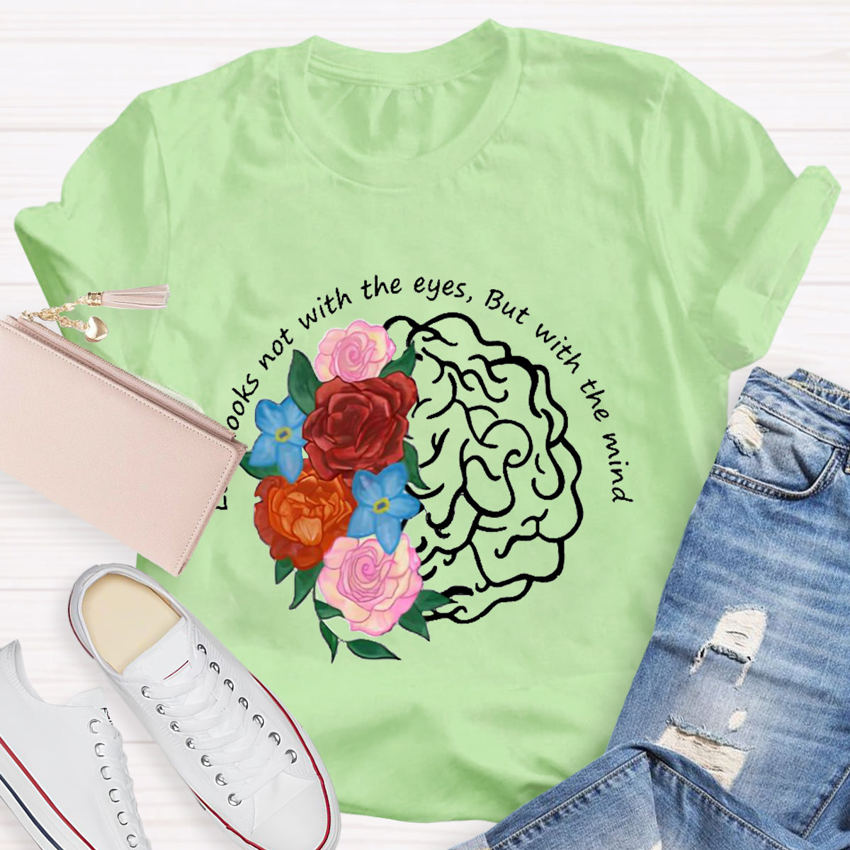 Love Looks Not With The Eyes But With The Mind Teacher T-Shirt