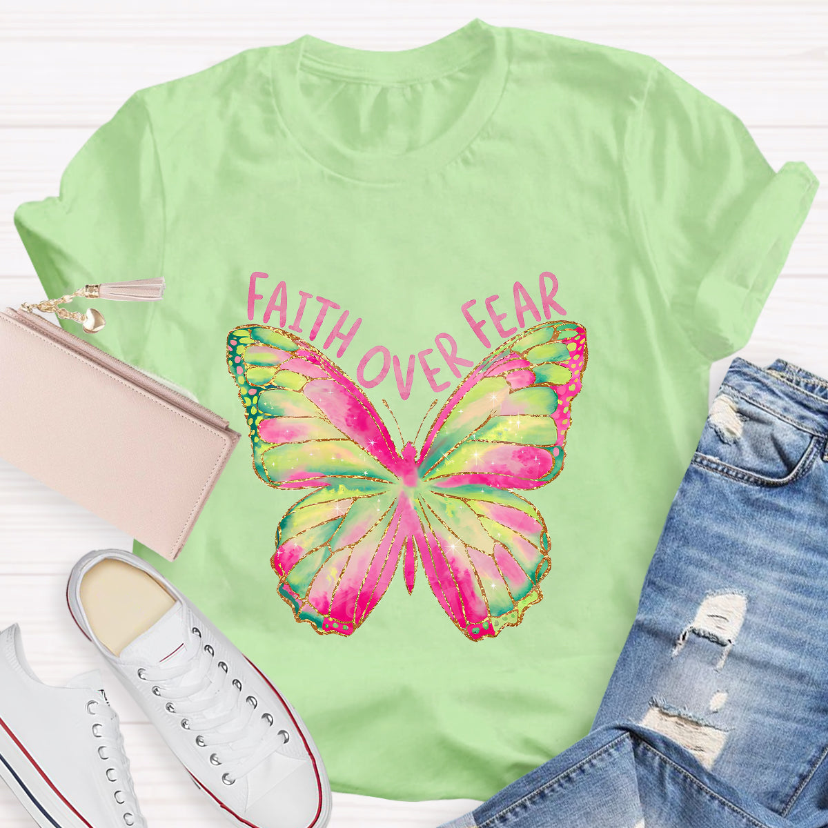 Faith Over Fear Butterfly T-Shirt