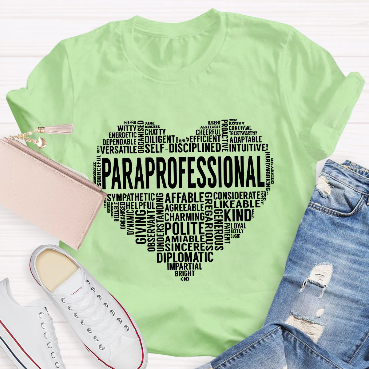 Paraprofessional Teacher Always Be Kind Heart T-Shirt