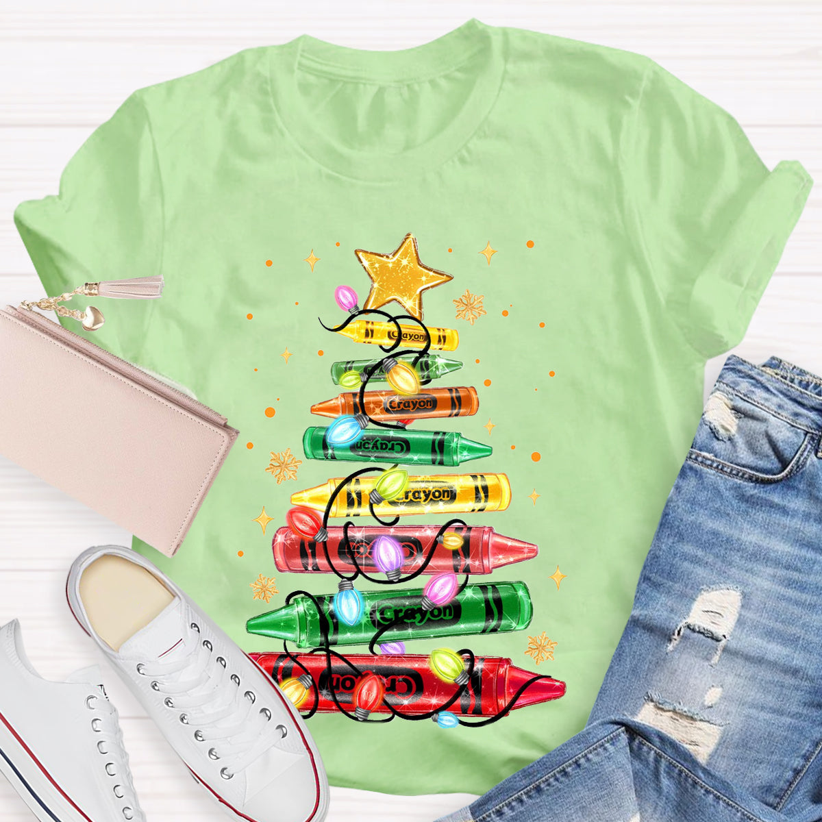 Christmas Crayon Tree T-Shirt