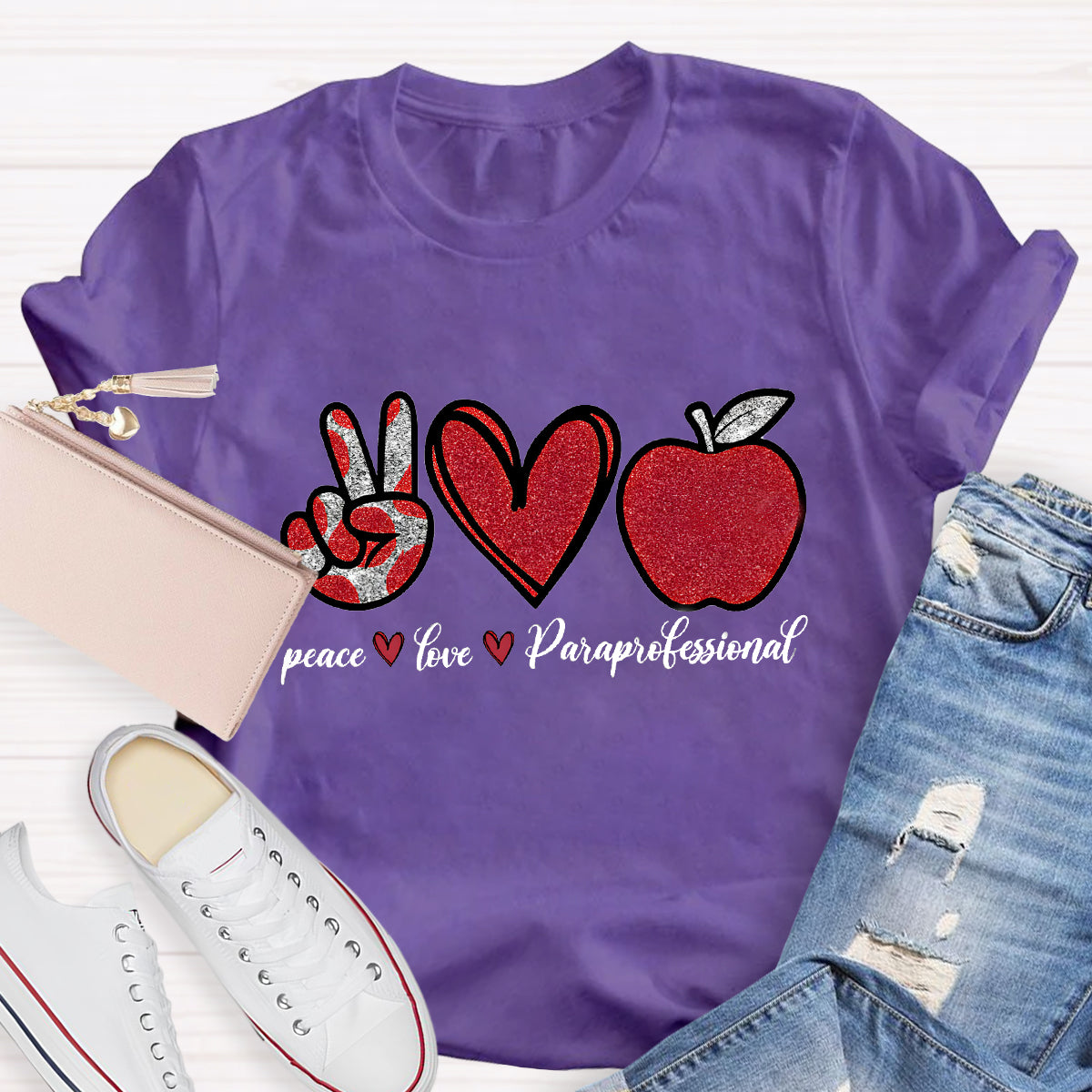 Peace Love Professional Teacher T-Shirt