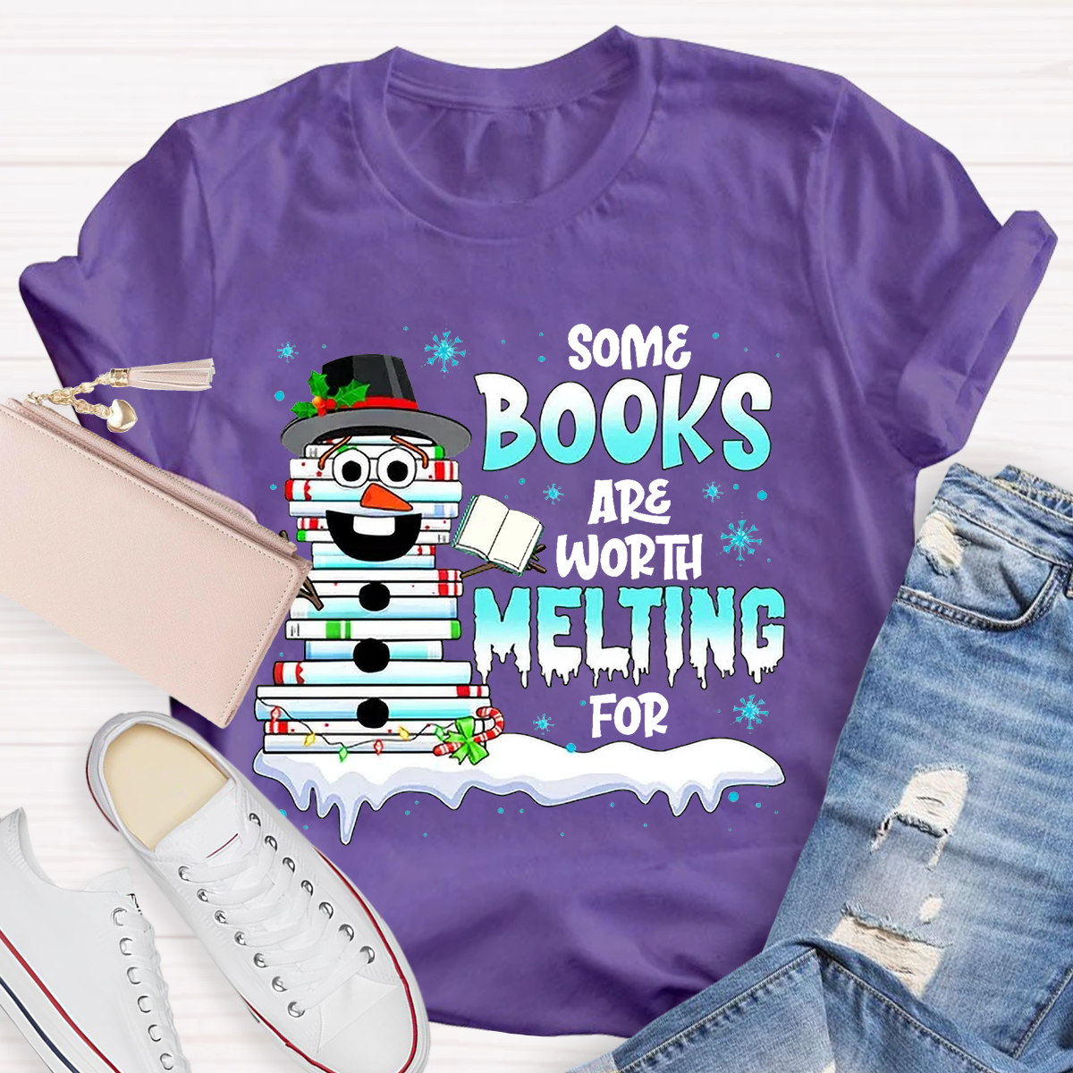 Some Books Are Worth Melting For Teacher T-Shirt