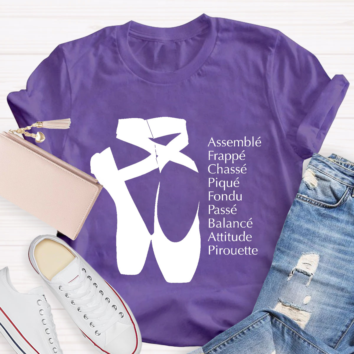 Ballet Terms Classic Pointe Shoes Ballerina Dancer T-Shirt