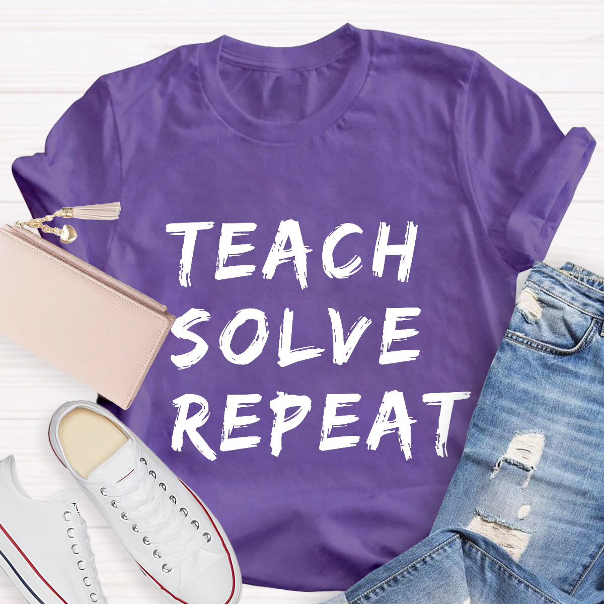 Teach Solve Repeat Teacher T-Shirt