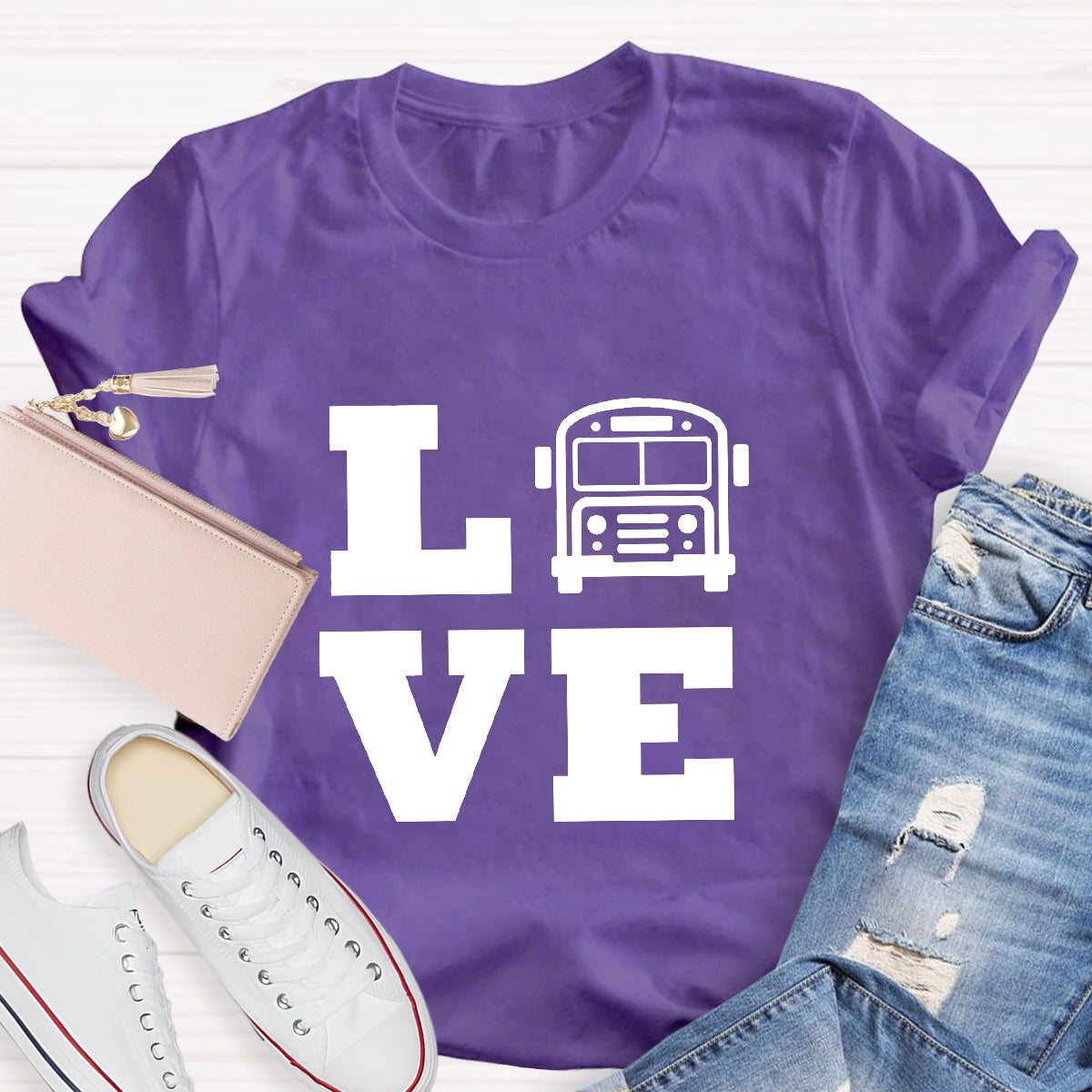 School Bus Driver Love Students Teacher T-Shirt