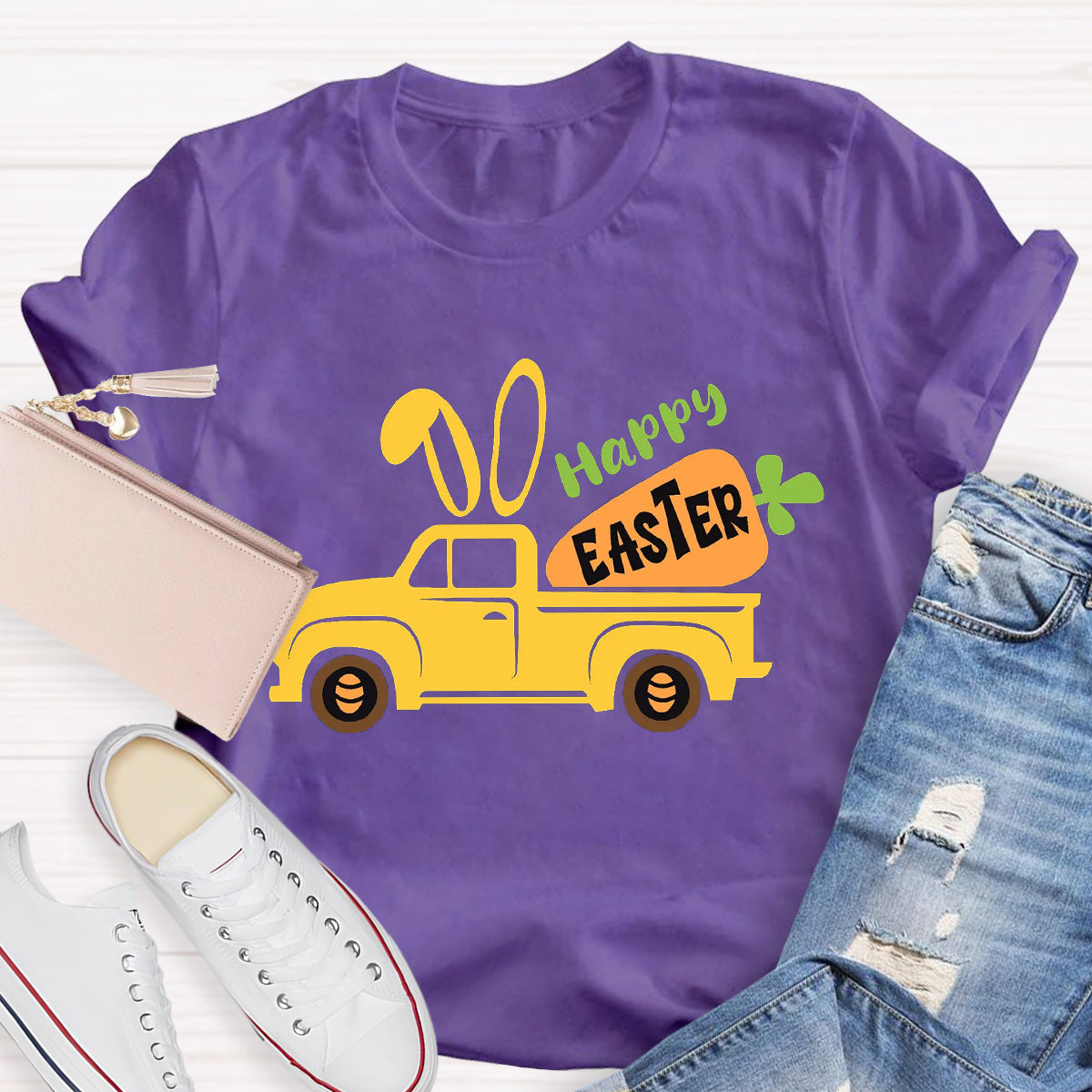 Happy Easter Vintage Truck T-Shirt