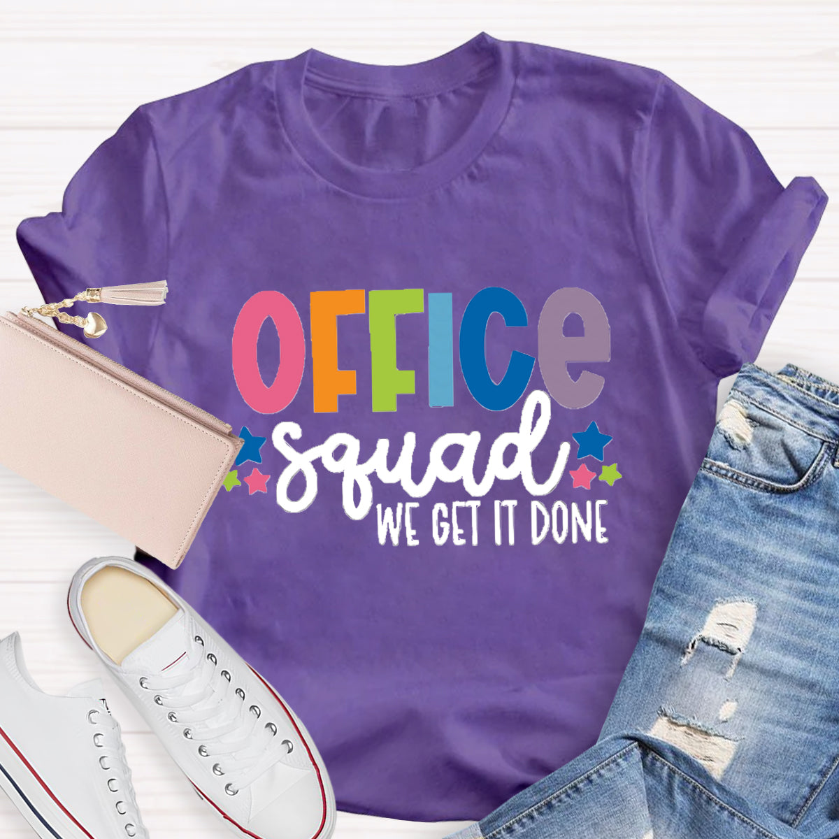Office Squad We Get It Done Teacher T-Shirt