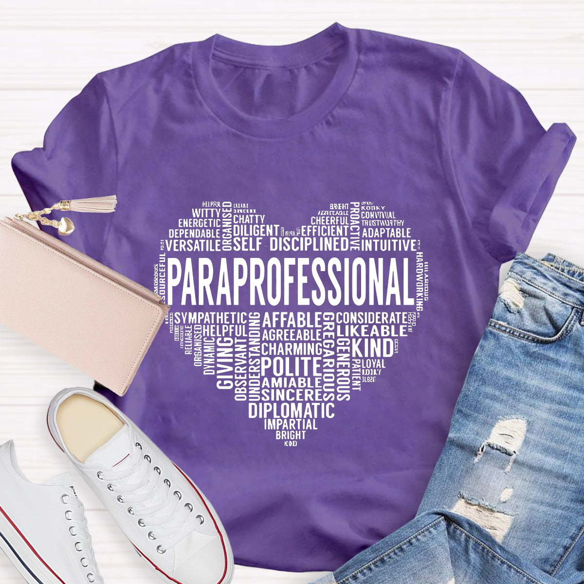 Paraprofessional Teacher Always Be Kind Heart T-Shirt