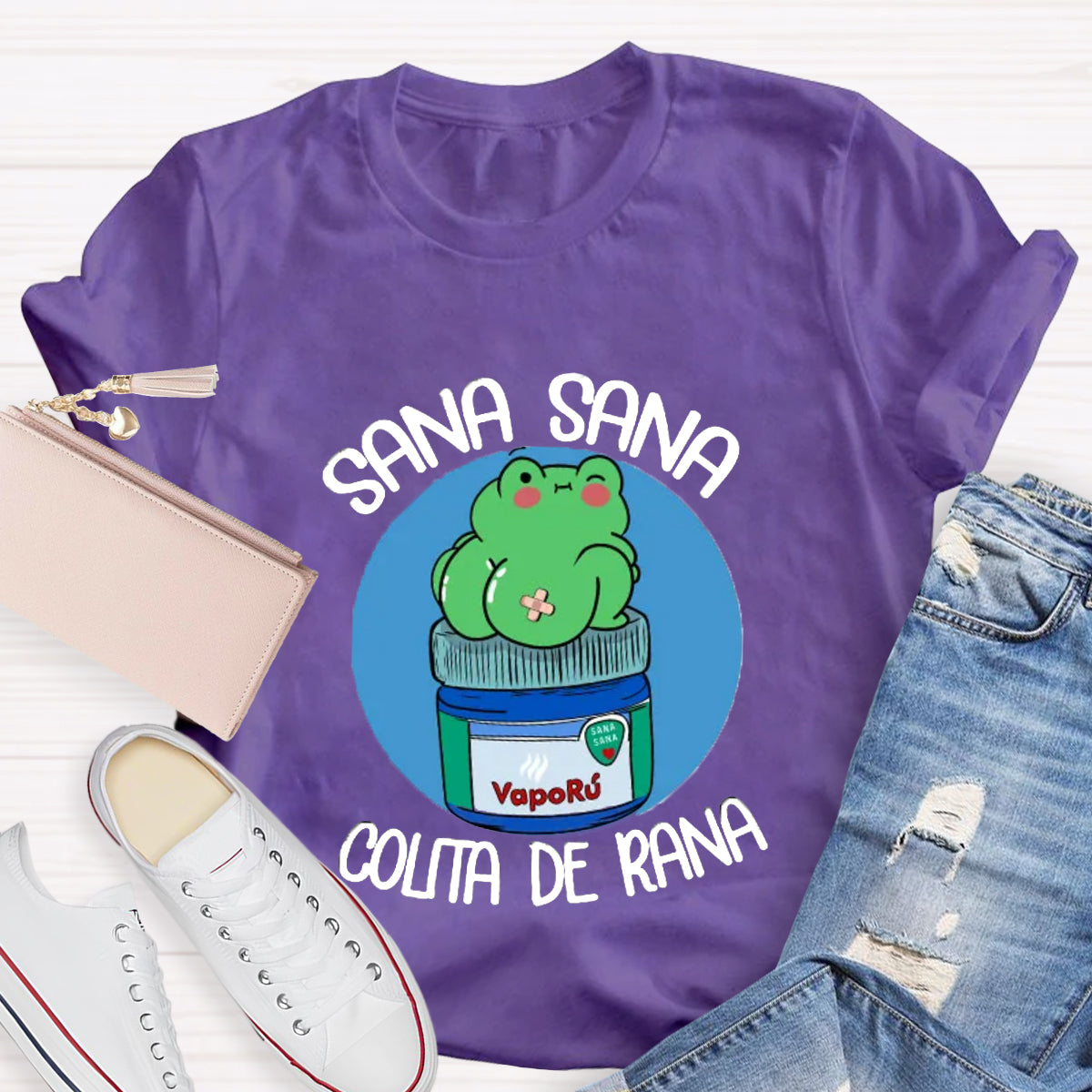 Sana Sana Colita De Rana Spanish Teacher T-Shirt