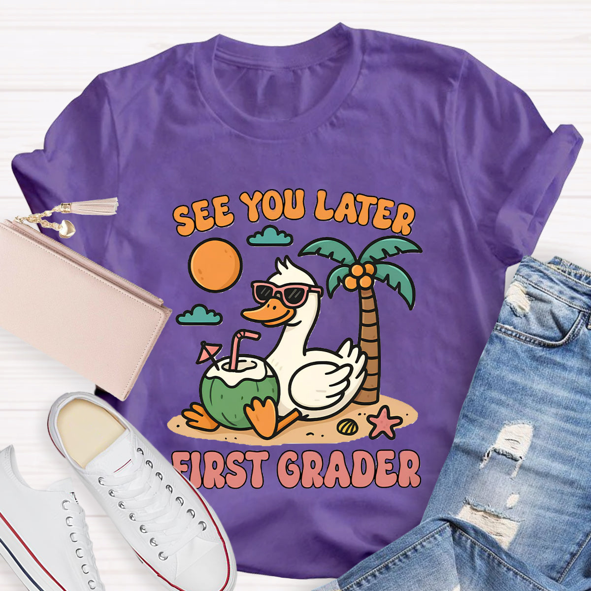 Personalized Grade See You Later Teacher T-Shirt