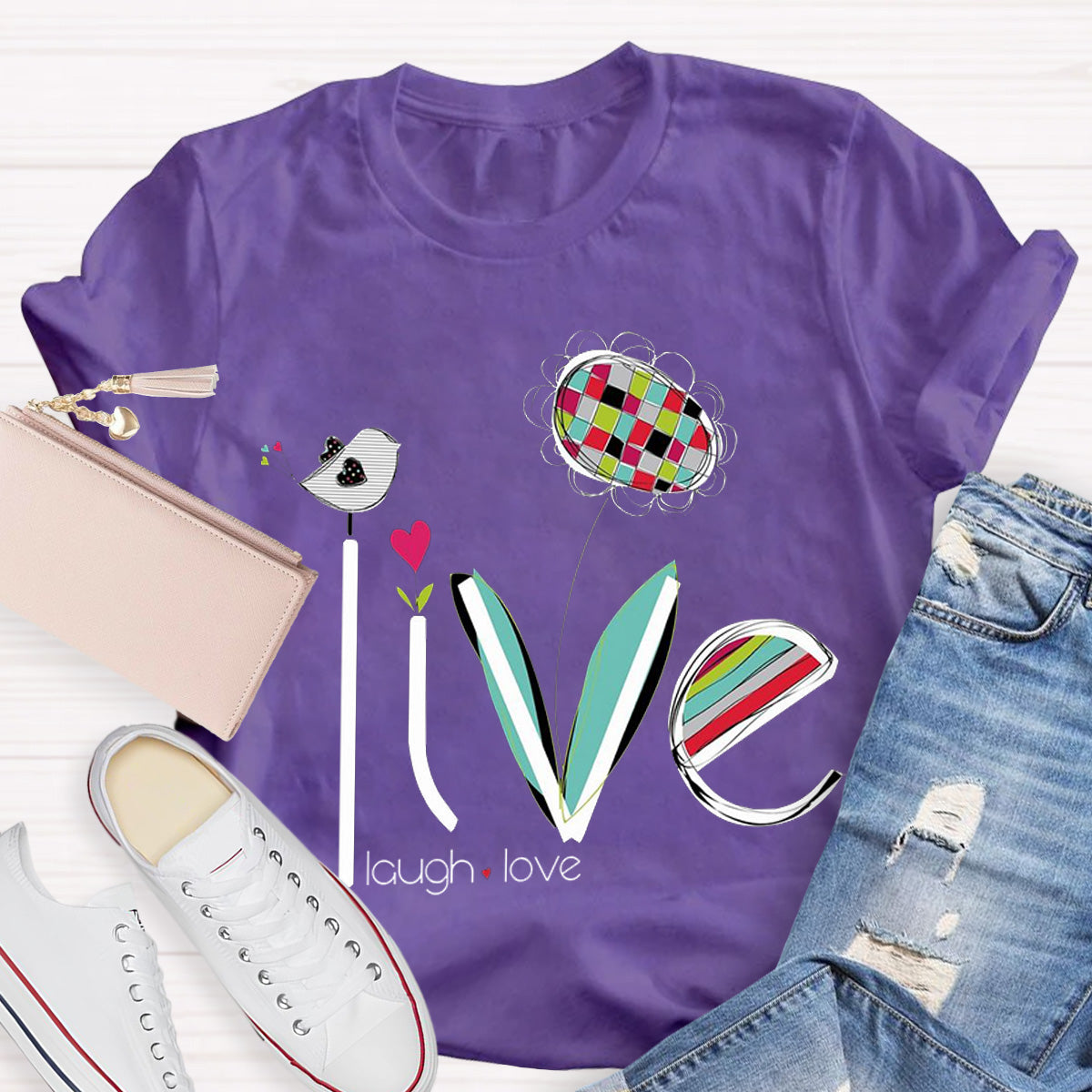Live Laugh And Love Teacher T-Shirt