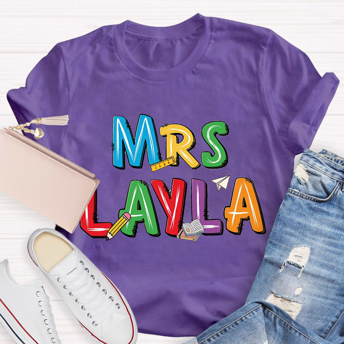 Personalized Your Name Teacher T-Shirt