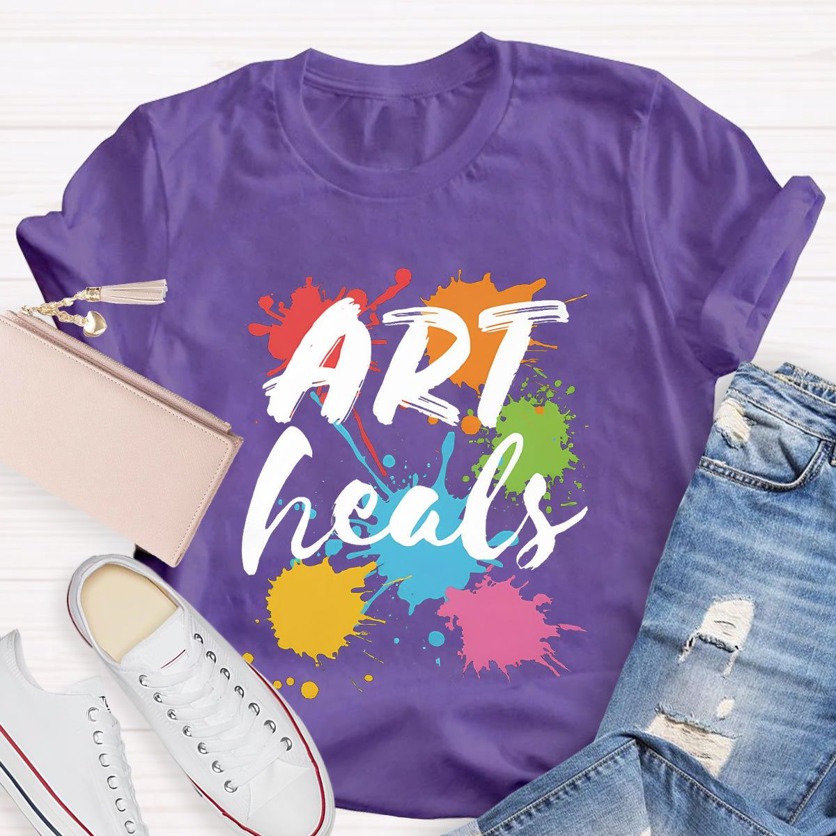 Art Heals Teacher T-Shirt
