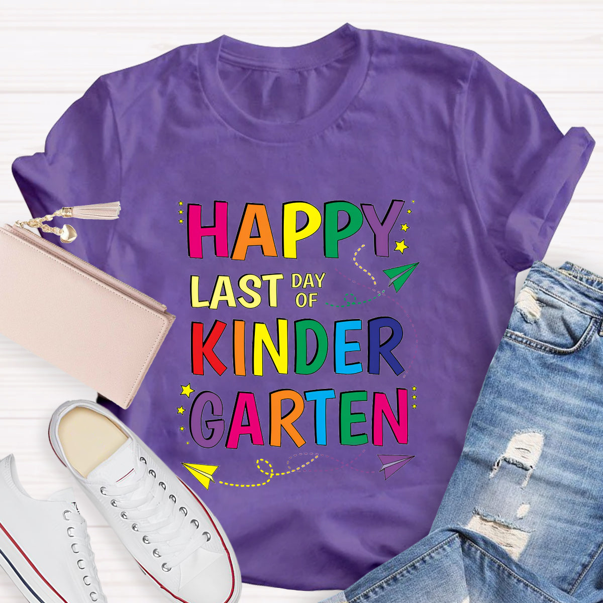 Personalized Grade Happy Last Day Of Kinder Garten T-Shirt