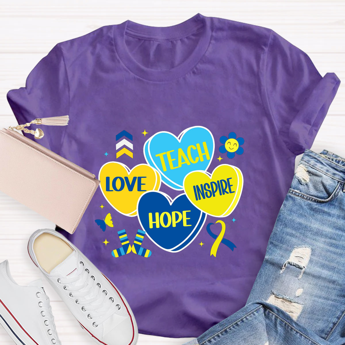 World Down Syndrome Day Teach Love T-Shirt