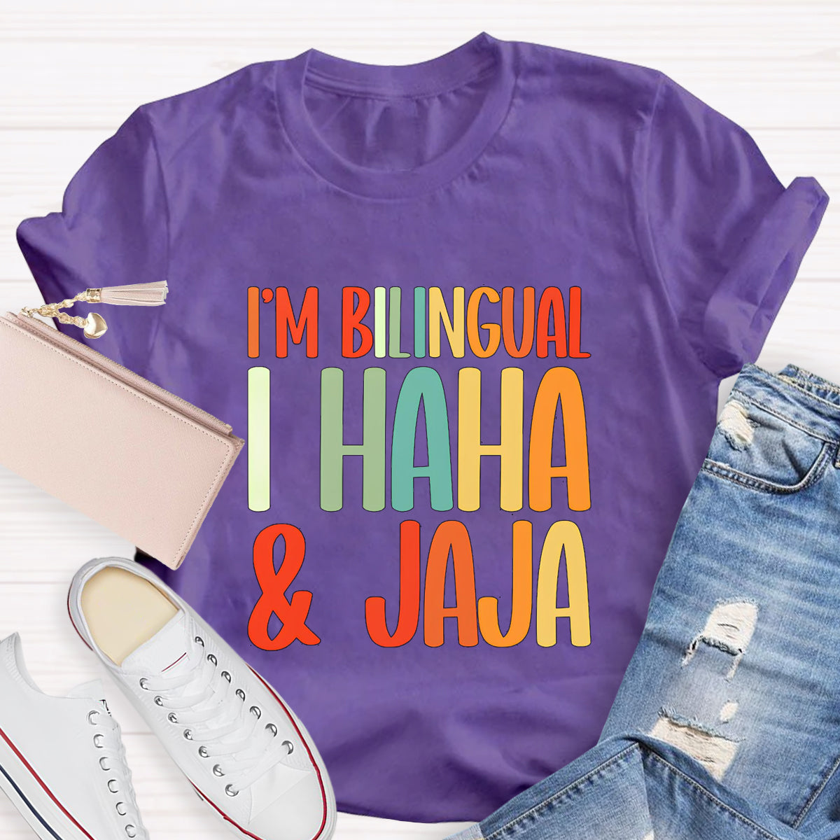 I'm Bilingual I Haha And Jaja Teacher T-Shirt
