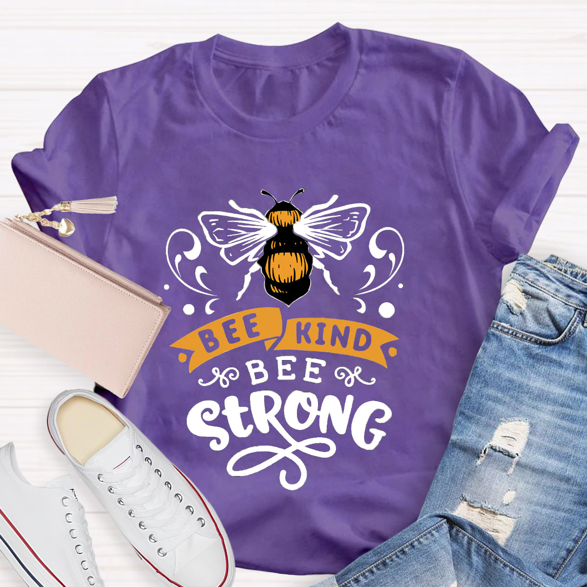 Bee Kind Bee Strong Teacher T-Shirt